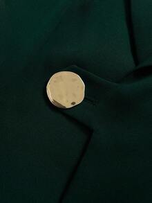 GlowEve CURVE Áo khoác Blazer ve khuyết cài đơn giản dị cỡ lớn, mùa thu - Màu xanh lá cây đậm - Xem 4