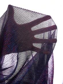 SHEIN Clasi 女士优雅派对百搭雪纺褶皱胸前交叉衬衫 - 紫色 - 查看 9