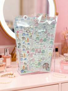 SHEIN 3D Cute Stickers - Cartoon Hot Dog Sushi Bubble Stickers, Kawaii Mini Fluffy 3D Reusable Puffy Sticker Scrapbooking Planner Diary Notebook Laptop Phone Case Decor (Solid Product) - Multicolor - View 5