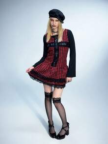 Sugerpunk New Stylish Versatile Burgundy Party/Office/Runway Thick Heel Waterproof Platform High Heels For Women, Suitable For All Seasons - Black - View 3