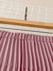 Franclia Plissierter langer Lässig Rock in Große Größen für Damen, vielseitig einsetzbar