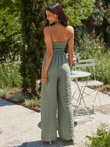 KARISMINA Mono de mujer en unicolor, estilo casual y sencillo - Verde - Ver 2