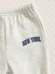 SHEIN 3 قطعة/طقم ملابس تزلج للأطفال الصبية، جاكيت صوفية كاجوال مريحة، بلوزة بطبعات حرفية مضفرة، بنطلون جوجر، طقم ملابس شتوية للأطفال الجنسين - متعدد الألوان - مشاهدة 7