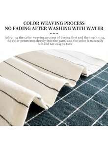 1pc/2pcs/4pcs Black Rectangle (15.75*23.62 Inches) Kitchen Towel, Tea Towel, Dining Cloth Set, Simple Jacquard Striped Plaid Pattern, Large Size Multi-Purpose Kitchen Cloth, Can Be Used As Napkin, Hot Pad, Dish Cloth, Cover Cloth, Suitable For All Seasons - Multicolor - View 7