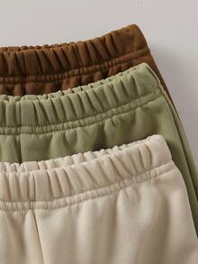 SHEIN Playful Pals Set 6 buc. pentru bebeluși, băieți/fete, unisex, pentru sugari/copii mici, 6 luni - 3 ani, casual, culoare solidă, mânecă lungă, guler rotund, hanorac și pantaloni jogger, îmbrăcăminte pentru bebeluși, costum pentru bebeluși, set pentru bebeluși primăvară/vară/toamnă/iarnă, stil versatil de bază, potrivit pentru toate anotimpurile