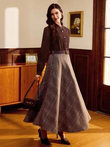 Vintamour Áo sơ mi nữ cổ điển thanh lịch có nơ cài nút ngọc trai, áo cánh đi nghỉ thường ngày, trang phục giáo viên cho phụ nữ, quần áo mùa thu cho phụ nữ, trang phục mùa thu cho phụ nữ, trang phục đi nghỉ, áo babydoll cho phụ nữ, áo đi chơi cho phụ nữ, trang phục mùa đông cho phụ nữ, trang phục công sở thường ngày cho phụ nữ, trang phục màu trắng cho phụ nữ, trang phục mùa thu cho phụ nữ, trang phục hòa nhạc đồng quê, trang phục nhà thờ Giáng sinh, trang phục mùa thu cho phụ nữ, áo thu cho phụ nữ, áo kiểu cổ điển dễ thương, trang phục sang trọng - màu nâu - Xem 7