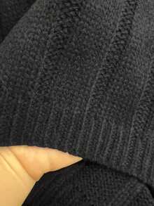 GlowEve CURVE Plus Size Button Decor V-Neck Long Sleeve Sweater Set - Dark Grey - View 5