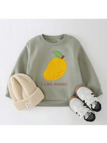 THE HAPPY LOOK 男婴水果图案针织柔软圆领长袖套头卫衣 - 綠色 - 查看 5