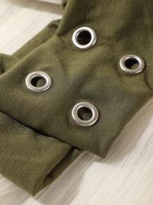 ROMWE Grunge Punk 3 chiếc băng đô bản rộng đục lỗ thời trang Y2K, phù hợp cho phong cách đường phố, trang phục thường ngày và các buổi đi chơi. Băng đô cài tóc kiểu khăn xếp, băng thấm mồ hôi. - xanh quân đội - Xem 3