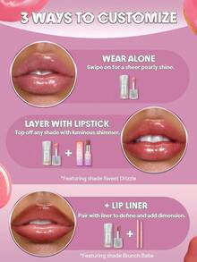 SHEGLAM Glass Lock Air Brillant à LèVres-Caramel Wave Marque Beauté Visage Maquillage CosméTique Pour Femmes Filles Parfait Pour Hiver Printemps IdéAl Pour Y2K ÉLéGant Mode Adapté Pour Anniversaire Cadeau FêTe PrêT Meilleure Couleur - Caramel Wave - Voir 11