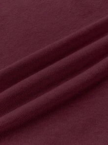 Franclia Nouveau Top pull à épaules dénudées, coupe slim, doux et minimaliste pour femmes, printemps/automne - Rouge foncé - Voir 6
