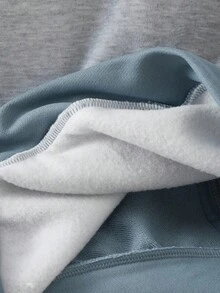 SHEIN Áo khoác nỉ phối màu đa năng, dáng rộng thoải mái, phong cách thường ngày cho bé trai tuổi teen, thích hợp cho các buổi đi chơi, Lễ Tạ ơn, Giáng sinh, mùa đông, trang phục mùa đông ấm áp, áo màu xám, áo dài tay, áo nỉ màu xám. - Màu xanh bụi bặm - Xem 8