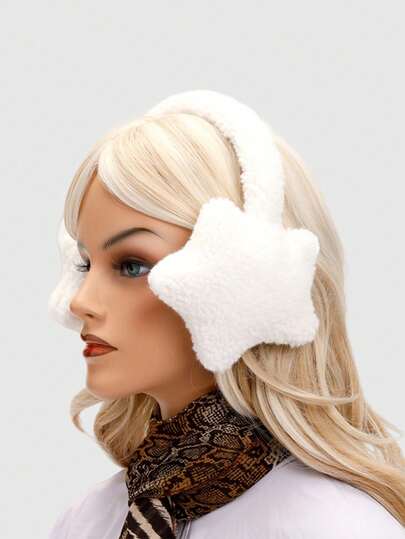Kawaii Personalized Plush Ear Muffs, Suitable For Outdoor, Casual, Commuting, Thick Warm Fleece Ear Muffs For Autumn/Winter
