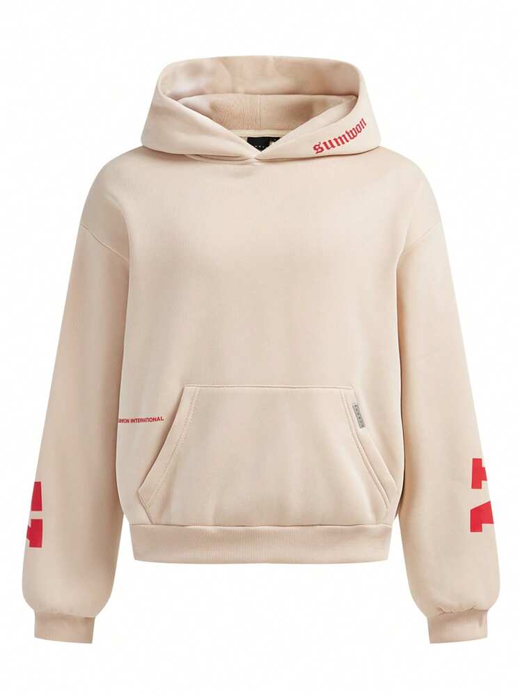 Überzieh-Hoodie mit New York Grafikdruck auf der Rückseite