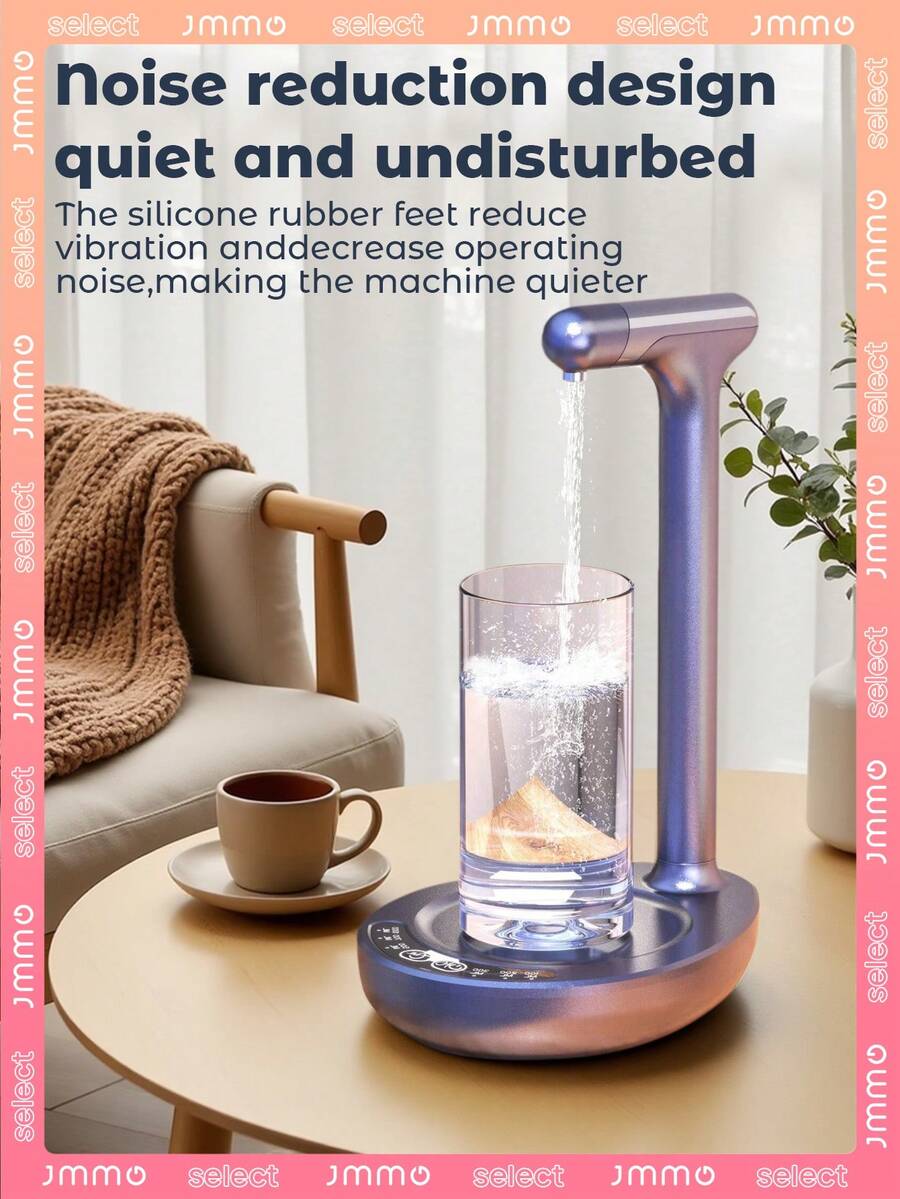 JMMO 1 件智能桌面水泵，USB 可充电瓶装水电动饮水机，家用/办公室便携式自动饮水机，厨房吸水泵，适合户外野餐，电池容量：1200mAh