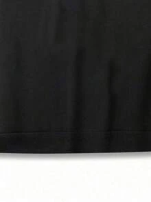 Manfinity Homme Plus Size Men's Casual Letter Graphic Pocket Drawstring Hoodie Sweatshirt, Autumn - Black - View 5