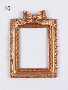 1 khung ảnh mini kiểu Châu Âu cổ điển màu vàng INS, phụ kiện trang trí móng tay, vòng cổ, trang sức, phông nền chụp ảnh, không có keo dán mặt sau. - Nhiều màu - Xem 14
