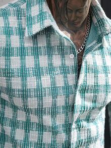 Manfinity CasualCool Men's Casual Plaid Long Sleeve Shirt, Autumn Men's Shirt Grunge Men Shirts Streetwear Men Shirts Oversized Men Shirts Plaid Plaid Button Up Men Old Money,Daily Leisure, Weekend Trips, Outdoor Activities, Travel Expeditions, Relaxed Work Environments Or Semi-Formal Occasions, Boyfriend/Husband Gift, Anniversary Gift Party Christmas - Multicolor - View 6