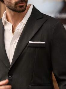 HIMLAND Men's Fashion Long Sleeve Lapel Neck Business Casual Suit Set Men Casual Suit Mens Office Wear Mens Casual Suits Slim Slim Fit Party Wear For Men European Style Clothes Men