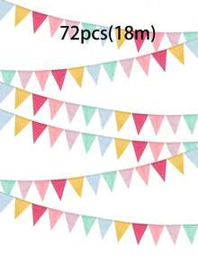 20条4.5米加厚亚麻可重复使用复古亚麻三角旗 - 生日装饰、圣诞节装饰、派对装饰、节日装饰、教室装饰、毕业典礼装饰、嘉年华装饰、万圣节装饰、周年纪念装饰 - 彩色 - 查看 21