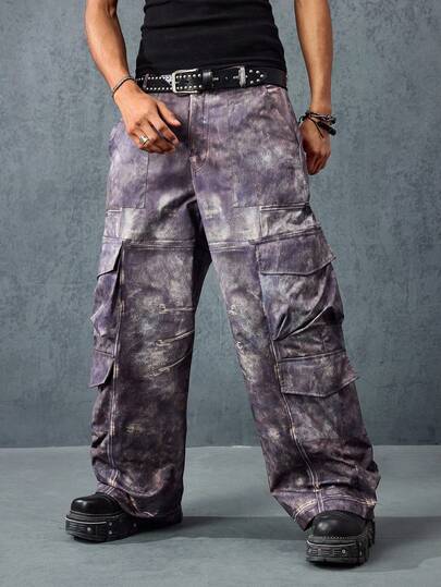 Street Life Men's Casual Street Fashion Printed Loose Fit Pants