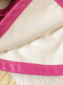 SHEIN Elladie kids Young Girls Casual Fashion Single-Breasted Leather Belt Jacket Kpopdress Kpopdoll