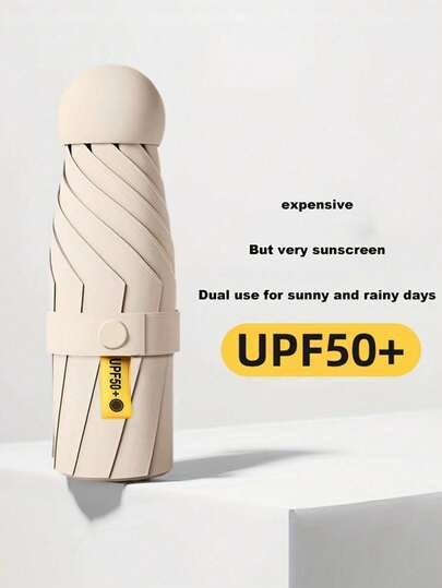 Mini Popular Multi-Color Folding Portable Mini Pocket Umbrella Multifunction UV Protection Folding Umbrella Portable UPF50+ Sun Protection Umbrella For Daily For Outdoor Adventure Travel Sports Beach Picnic Camping