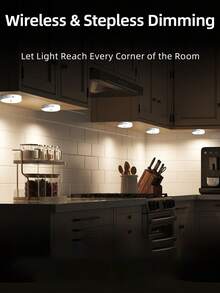 Teckwe 6pcs/3pcs/2pcs/1pc LED Wireless Motion Sensor Wall Light, Rechargeable Nightlight Auto On/Off, Suitable For Kitchen, Bedroom, Living Room, Corridor, Bathroom, Room Decoration - White - View 4