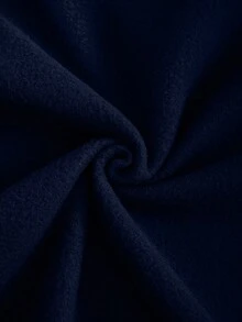 INAWLY 女士Positine Mind Vibes Life刺绣半拉链长袖抓绒卫衣，休闲百搭，适合秋冬季、返校季、新年等场合。 - 藏蓝色 - 查看 5