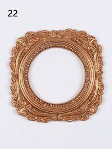 1 khung ảnh mini kiểu Châu Âu cổ điển màu vàng INS, phụ kiện trang trí móng tay, vòng cổ, trang sức, phông nền chụp ảnh, không có keo dán mặt sau. - Nhiều màu - Xem 17