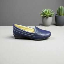 zapatos para dama en piel de borrego - Azul - Ver 4