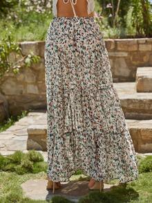 KARISMINA Tassel Tie Front Button Front Tiered Skirt - Multicolor - View 6