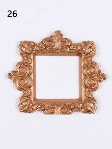 1 khung ảnh mini kiểu Châu Âu cổ điển màu vàng INS, phụ kiện trang trí móng tay, vòng cổ, trang sức, phông nền chụp ảnh, không có keo dán mặt sau. - Nhiều màu - Xem 19