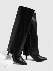 CUCCOO SZL Women's Fashion Thigh High Boots, Versatile & Knee-Length For Christmas