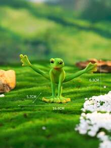 Zazumi Cottage Core Frosch Deko Harzfigur mit ausdrucksstarkem Gesicht, Weihnachtskamin Regal Dekoration im skandinavischen Stil, skurriles Geschenkidee für Herbst Winter Feiertage, Strumpffüller