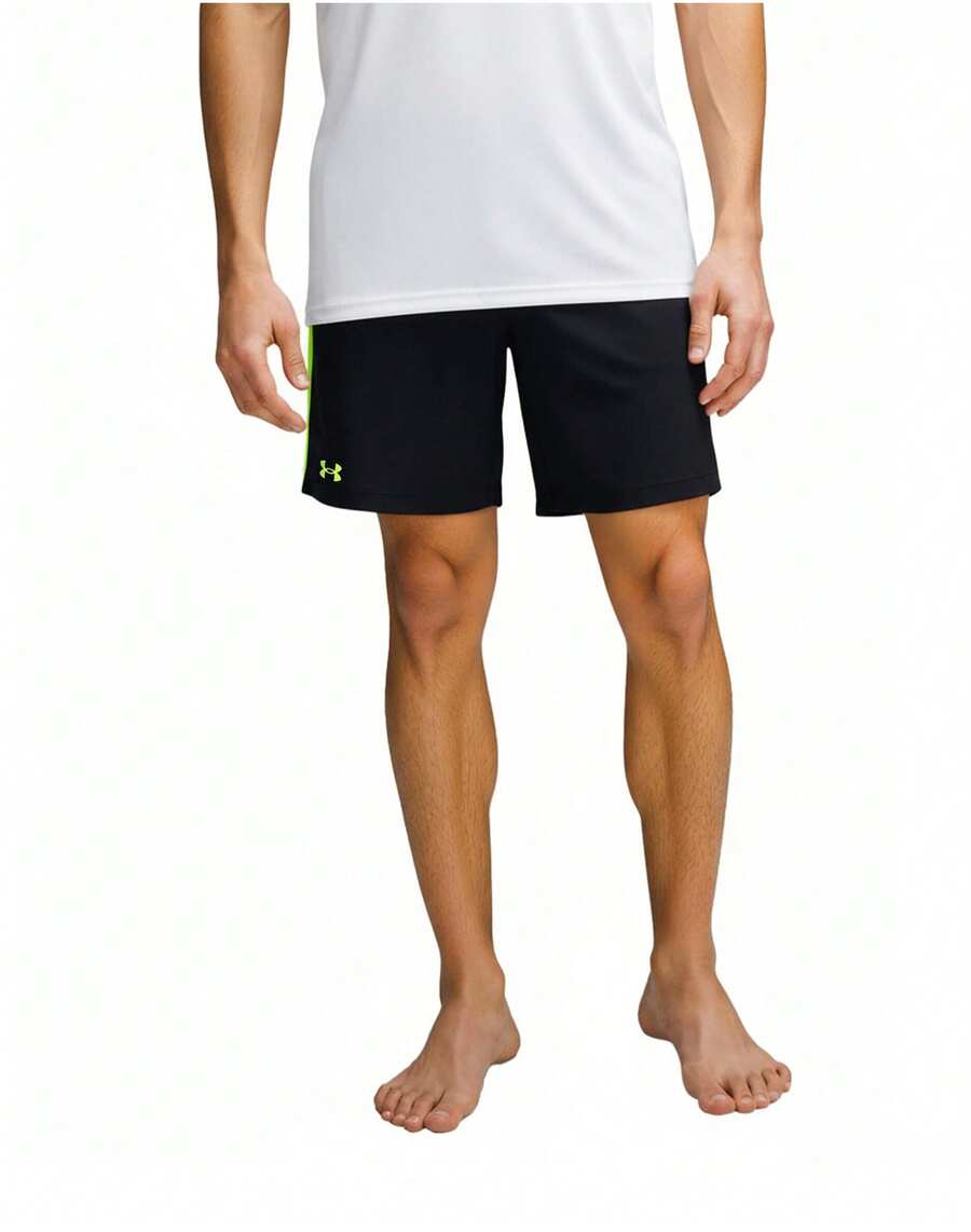 Under Armour UA Men's Sports Shorts Elastic Waist Breathable Soft Summer Gym Daily Black 1376955-002 - Black - View 1