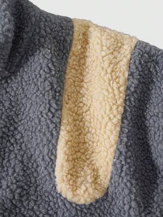 Street Life Giacca casual da uomo in pile con blocchi di colore, autunno/inverno