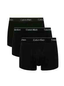 Calvin Klein 男士平角内裤 3 条装 - Black and Black - 查看 1
