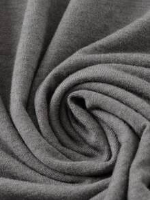 GlowEve CURVE Conjunto de vestido de suéter de manga larga y cárdigan de unicolor casual, talla grande, otoño/invierno - Gris - Ver 7