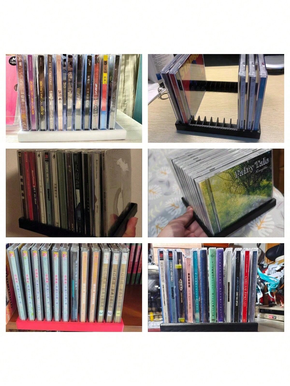 رف تخزين الأقراص المضغوطة/أقراص الفيديو الرقمية بط...