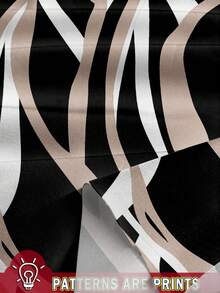 EMERY ROSE Bộ 2 món áo cánh dơi cổ tròn in họa tiết thường ngày mùa hè cỡ lớn và quần dài - Nhiều màu - Xem 3