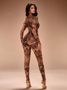 Radiana 女士性感休闲狂野透视网纱动物纹连体衣，豹纹连体衣，猎豹/蛇纹连体衣 - 彩色 - 查看 3