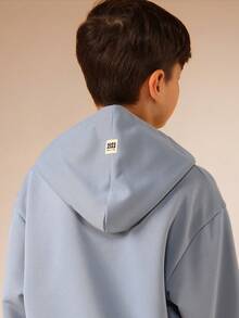 SUMWON Bộ quần áo hoodie Brooklyn dành cho bé trai tuổi teen, quần nỉ và mũ trùm đầu - Màu xanh lam - Xem 6