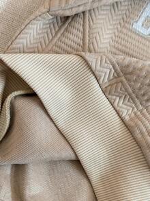 PrepCrw 2pcs/Set Boys' Collegiate Style Letter Print Long Sleeve Sweatshirt And Sweatpants Set - Khaki - View 8