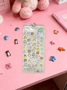 SHEIN 3D Cute Stickers - Cartoon Hot Dog Sushi Bubble Stickers, Kawaii Mini Fluffy 3D Reusable Puffy Sticker Scrapbooking Planner Diary Notebook Laptop Phone Case Decor (Solid Product) - Multicolor - View 6