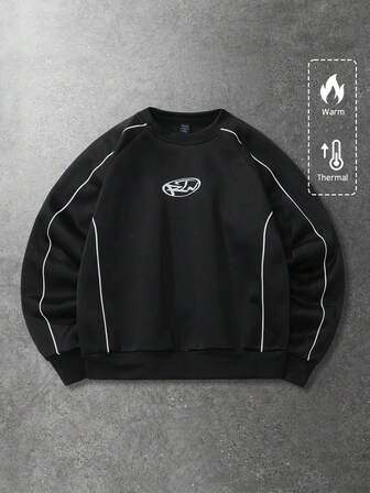 Street Life Unisex Graphic Print Pullover Pullover Sweatshirt, Casual Street Style Short Sweatshirt For Autumn/Winter