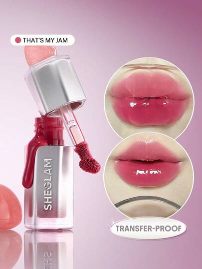 SHEGLAM Glass Lock Air ملمع شفاه-That'S My Jam علامة تجارية جمال مكياج مستحضرات تجميل للنساء الفتيات مثالي لفصل الخريف الشتاء مثالي ل- Y2K أزياء أنيقة هدية حفلة جاهز أفضل لون