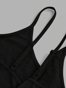 SHEIN EZwear 4件套女士休闲简约露脐吊带背心套装 - 彩色 - 查看 7