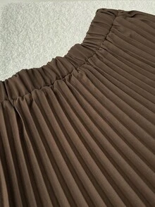 Franclia 优雅千鸟格西装外套和棕色百褶裙套装，秋冬 - 彩色 - 查看 3