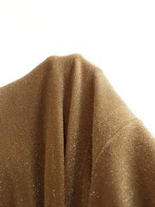 Amplova Conjunto de mono cómodo de color metálico y minifalda con brillo para mujer